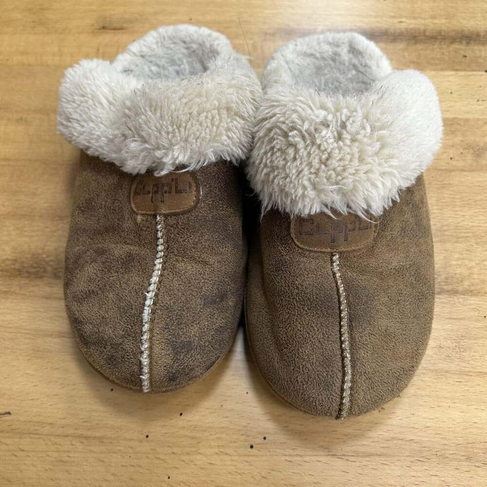 Clippli Slipper Slippers Size 8 Brown Fur Lined